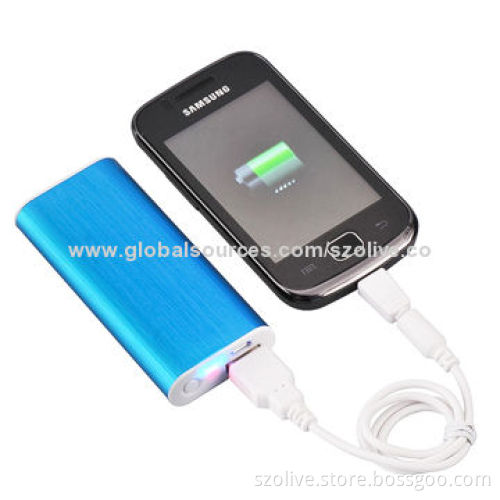 Portable Power Banks, Li-polymer Battery, 2,000mAh Capacity